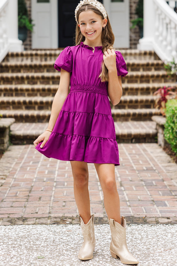 Girls: The Lily Claire Plum Purple Dress