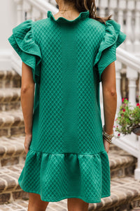 Something New Green Textured Dress