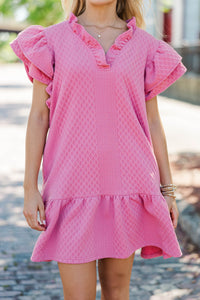 Something New Mauve Textured Dress