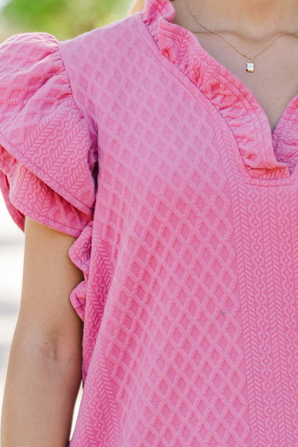 Something New Mauve Textured Dress