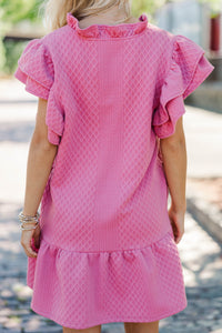 Something New Mauve Textured Dress