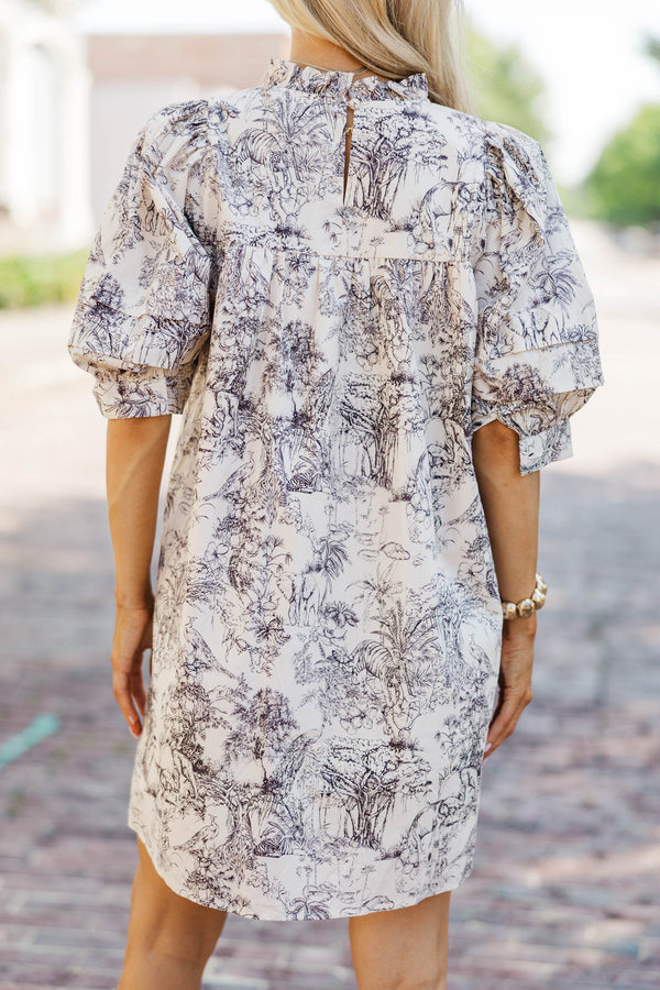 brown toile dress Spend Your Day Brown Toile Dress Shop the Mint