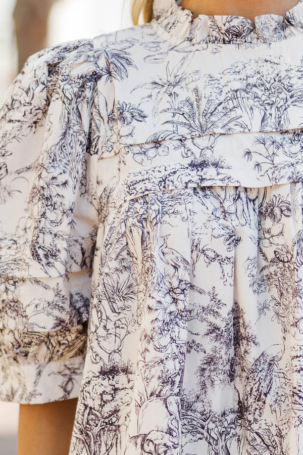 brown toile dress Spend Your Day Brown Toile Dress Shop the Mint