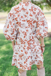 Take Your Turn Rust Eyelet Babydoll Dress