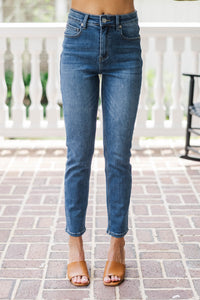 All Set To Go Blue Dark Wash Denim Jeans