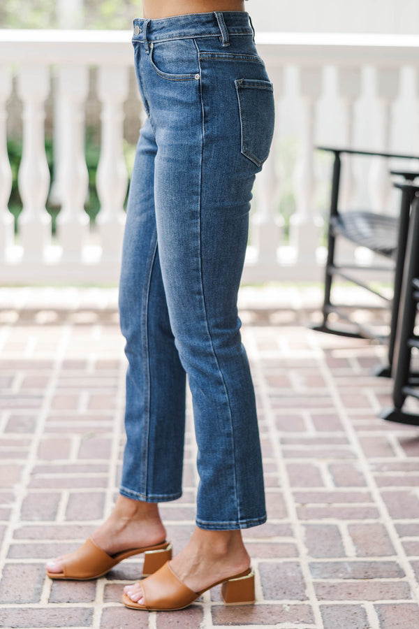 All Set To Go Blue Dark Wash Denim Jeans