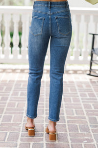 All Set To Go Blue Dark Wash Denim Jeans