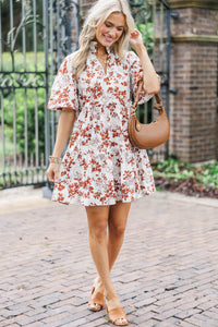 Feeling Your Best Rust Eyelet Dress