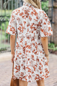 Feeling Your Best Rust Eyelet Dress