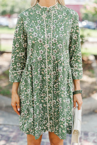 Always The One Emerald Floral Shift Dress