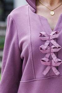 Find It Again Plum Collared Dress
