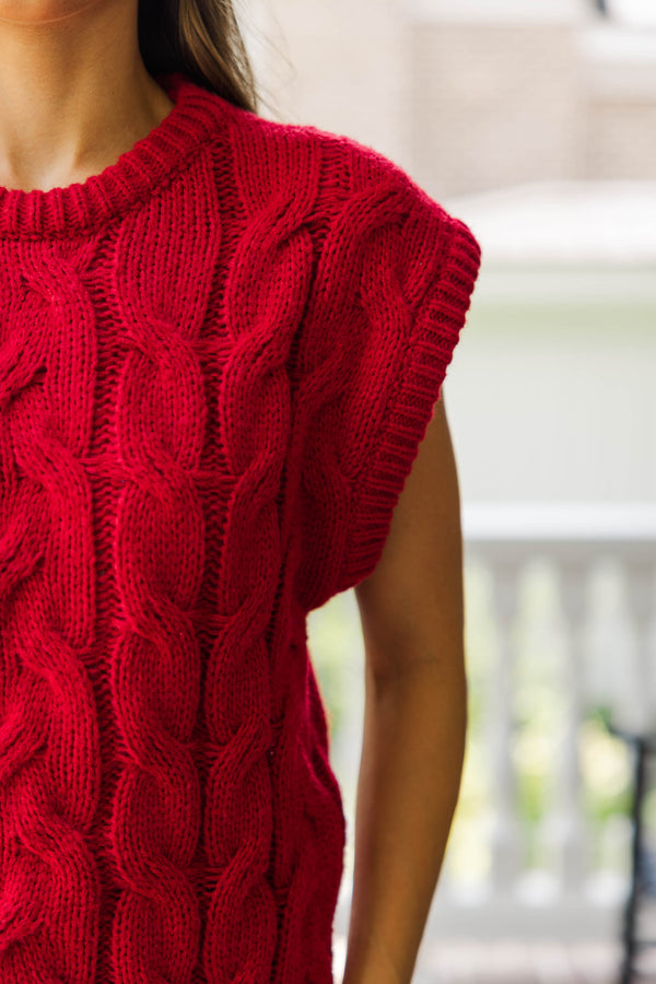 What You Need To Know Red Cable Knit Sweater