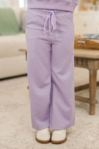 Girls: Out For A Walk Lavender Textured Pants