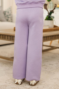 Girls: Out For A Walk Lavender Textured Pants