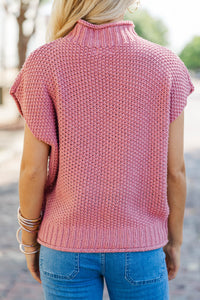 Return To It Mauve Short Sleeve Sweater