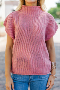 Return To It Mauve Short Sleeve Sweater