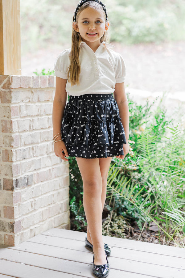 Girls: Worth Your While Cream Textured Blouse