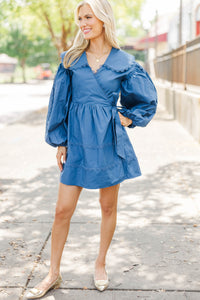 She's That Girl Blue Collared Dress