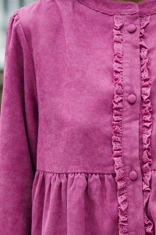 Made You Blush Mauve Babydoll Dress