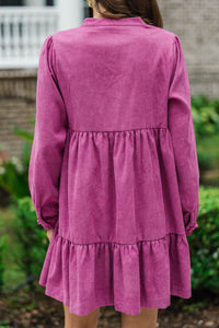 Made You Blush Mauve Babydoll Dress
