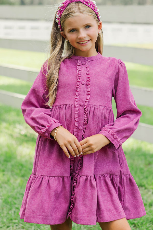 Girls: Magical Moments Mauve Babydoll Dress