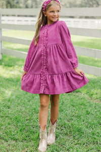 Girls: Magical Moments Mauve Babydoll Dress