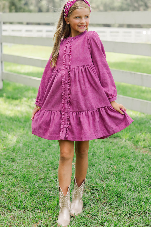 Girls: Magical Moments Mauve Babydoll Dress