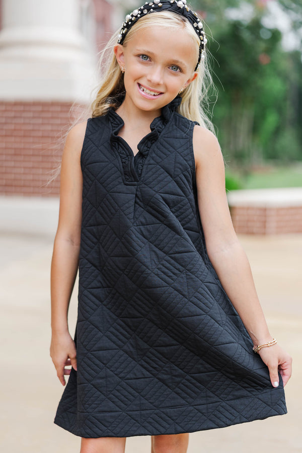 Girls: Never Better Black Textured Dress