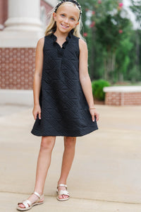 Girls: Never Better Black Textured Dress
