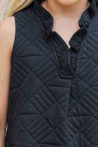 Girls: Never Better Black Textured Dress