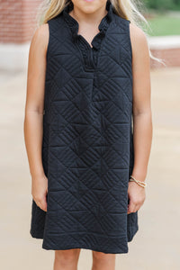 Girls: Never Better Black Textured Dress