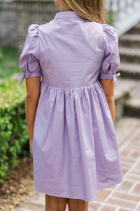 Girls: The Audrey Lilac Babydoll Dress