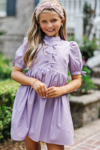 Girls: The Audrey Lilac Babydoll Dress