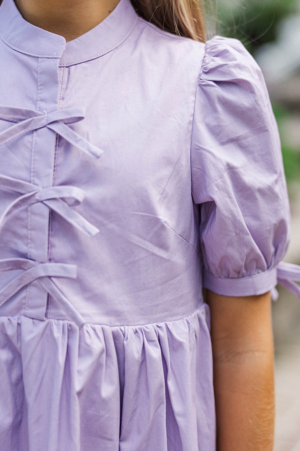 Girls: The Audrey Lilac Babydoll Dress