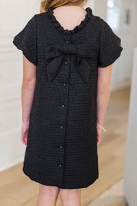 Girls: The Amanda Black Tweed Dress