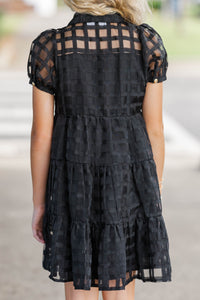 Girls: The Hannah Black Textured Dress