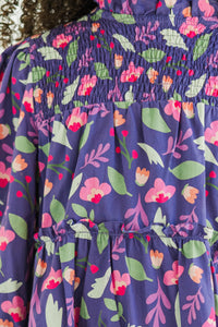 Girls: All About It Purple Babydoll Dress