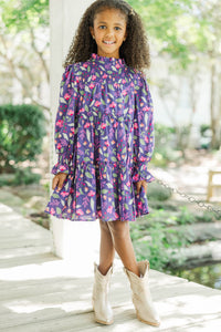 Girls: All About It Purple Babydoll Dress