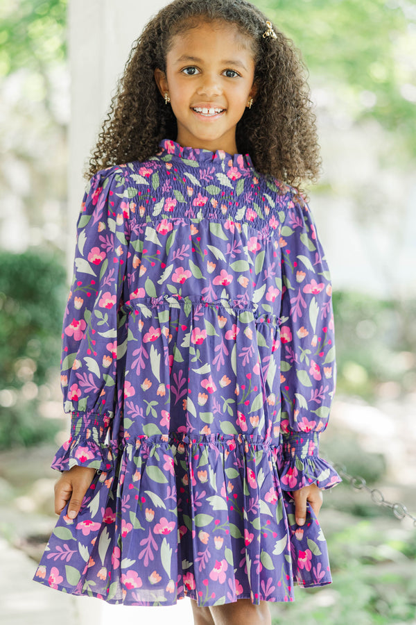 Girls: All About It Purple Babydoll Dress