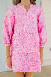 Girls: Always On My Mind Pink Brocade Dress