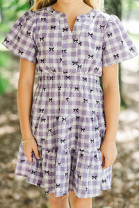 Girls: The Mary Purple Gingham Dress
