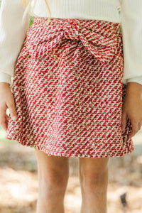 Girls: The Kate Burgundy Tweed Skort