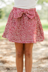 Girls: The Kate Burgundy Tweed Skort