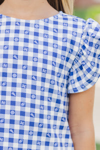 Girls: Feeling Fun Blue Gameday Checkered Set