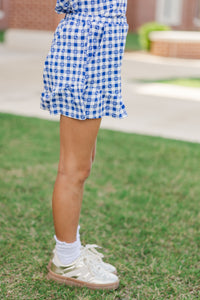 Girls: Feeling Fun Blue Gameday Checkered Set