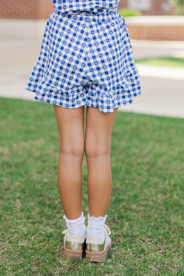 Girls: Feeling Fun Blue Gameday Checkered Set