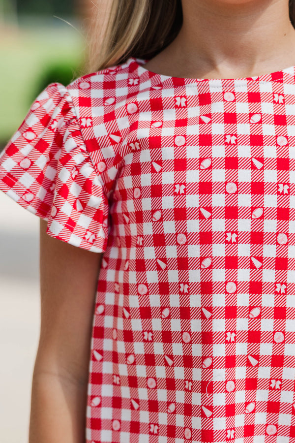 Girls: Feeling Fun Red Gameday Checkered Set