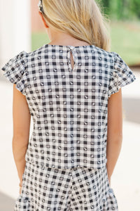 Girls: Feeling Fun Black Gameday Checkered Set
