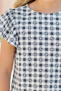 Girls: Feeling Fun Black Gameday Checkered Set