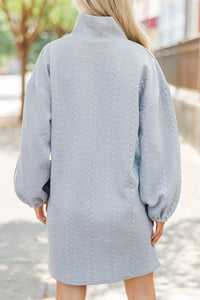 What You've Been Looking For Grey Quilted Dress